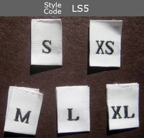 (Adult) Number & Letter Size Clothing Labels (stock labels)