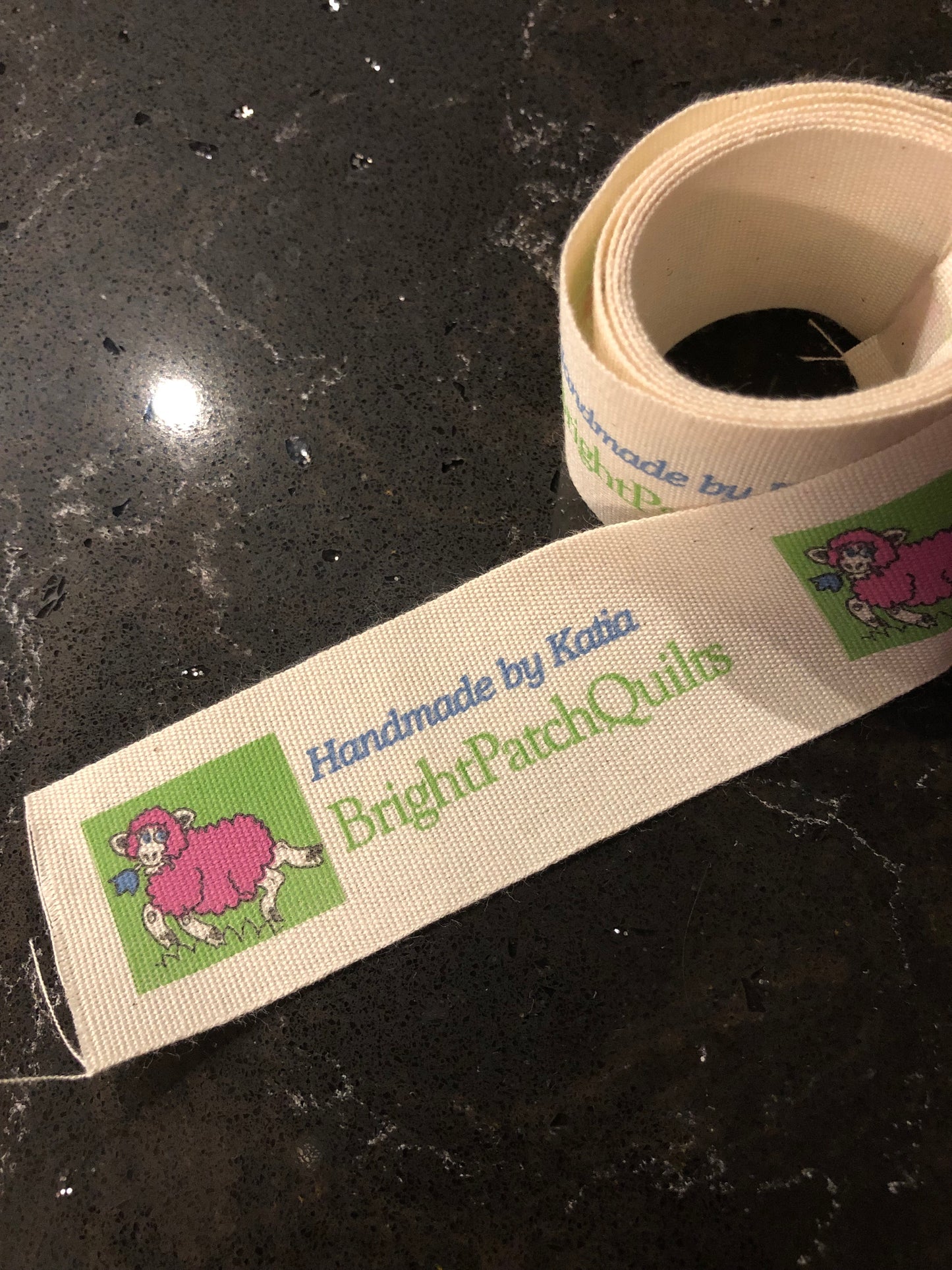 Natural Printed Cotton Ribbon on Rolls