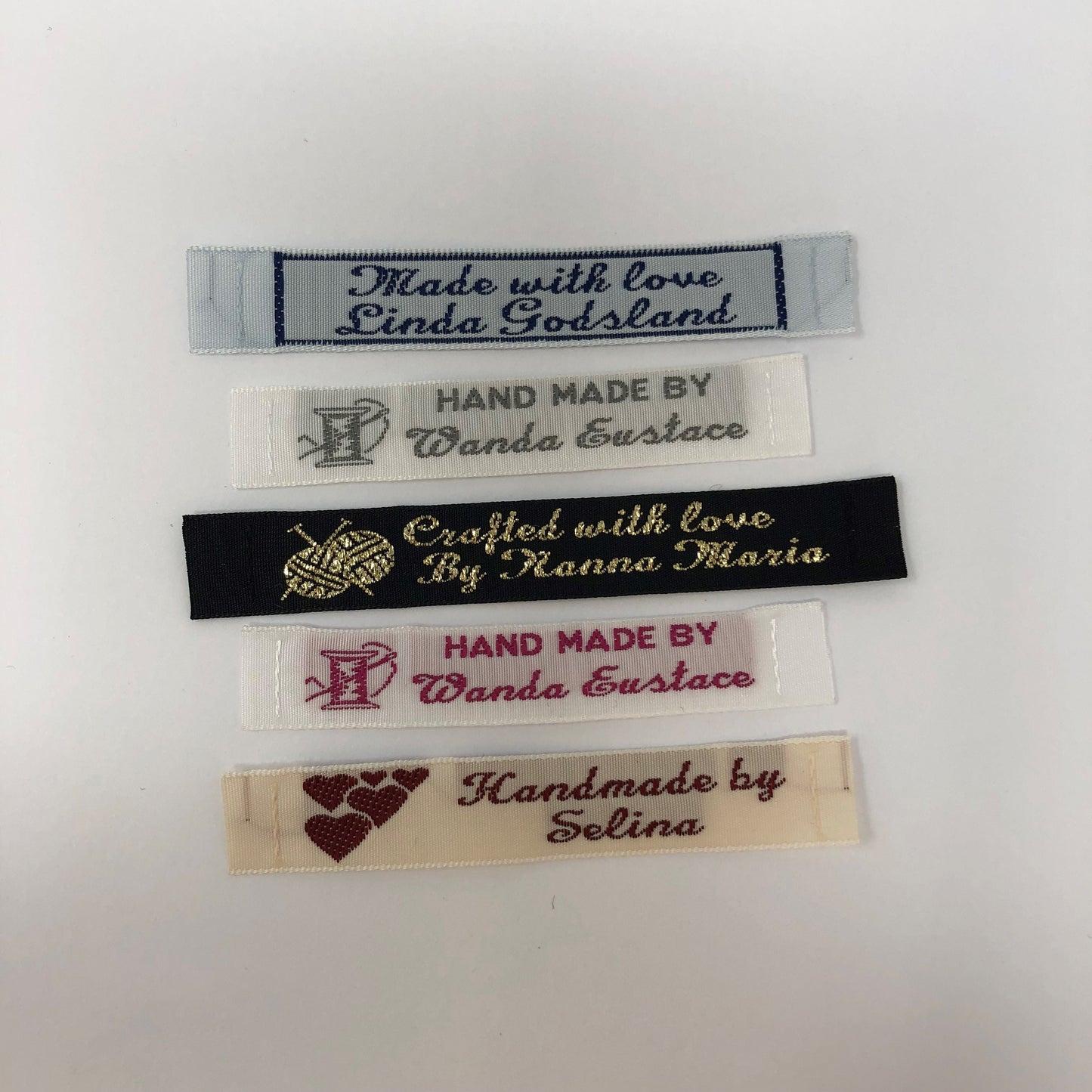 1/2" Narrow Embroidered Craft & Hobby Labels