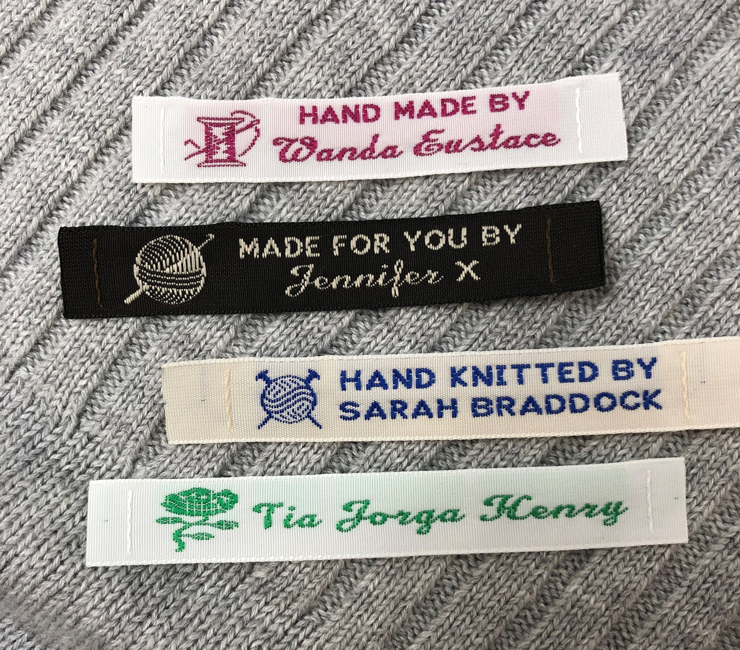 1/2" Narrow Embroidered Craft & Hobby Labels