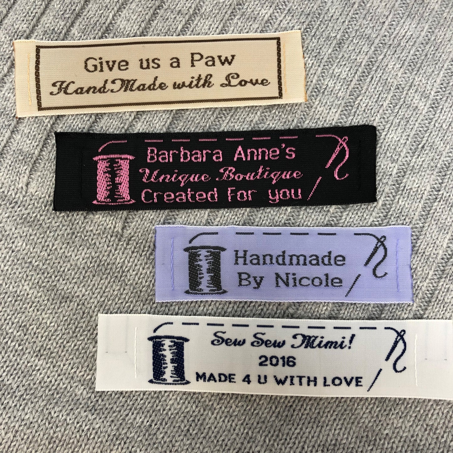 1" Wide Embroidered Craft & Hobby Labels