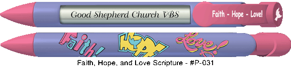 Personalized Faith Hope And Love Scripture Pens