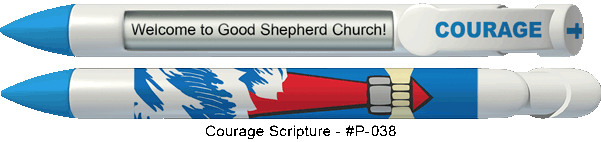 Personalized Courage Scripture Pens