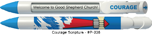 Personalized Courage Scripture Pens