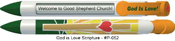 Personalized God Is Love Scripture Pens
