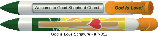 Personalized God Is Love Scripture Pens