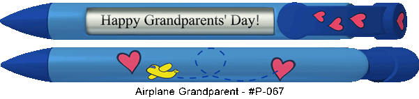 Personalized Airplane Grandparent Pens