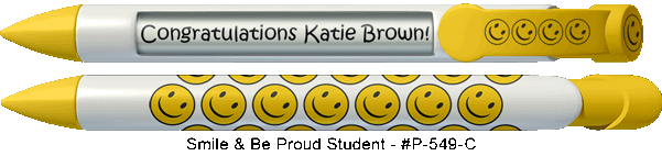 Personalized Smile And Be Proud Student Pens