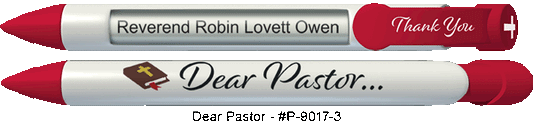 Personalized Dear Pastor Pens