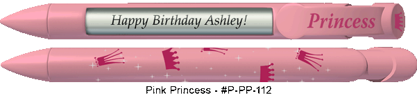 Personalized Pink Princess Pens