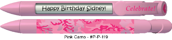 Personalized Pink Camo Pens