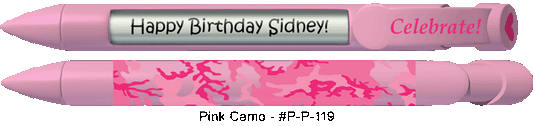 Personalized Pink Camo Pens