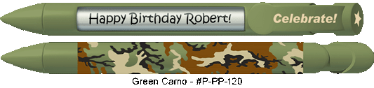 Personalized Green Camo Pens