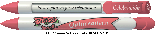 Personalized Quinceanera Bouquet Pens