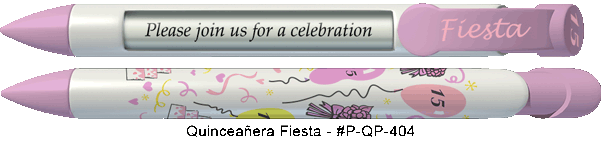 Personalized Quinceanera Fiesta Pens