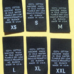 Woven Size, Care, & Content Clothing Labels
