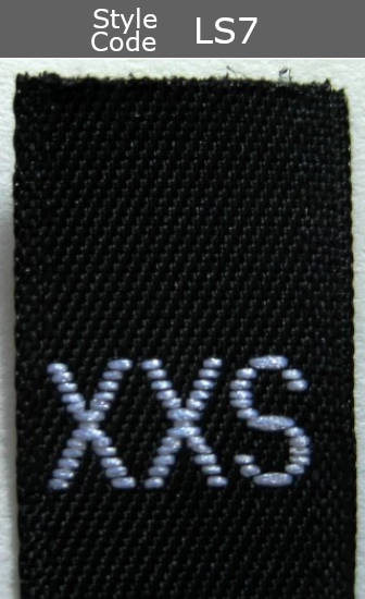 (Adult) Number & Letter Size Clothing Labels (stock labels)