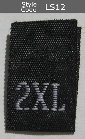 (Adult) Number & Letter Size Clothing Labels (stock labels)