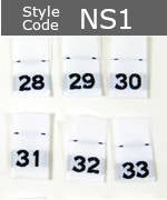 (Adult) Number & Letter Size Clothing Labels (stock labels)