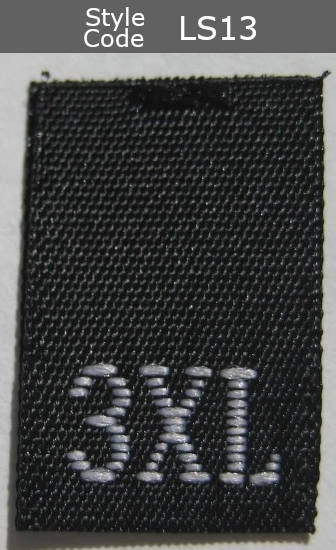 (Adult) Number & Letter Size Clothing Labels (stock labels)