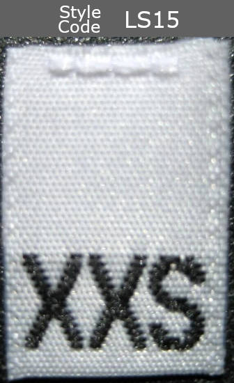 (Adult) Number & Letter Size Clothing Labels (stock labels)