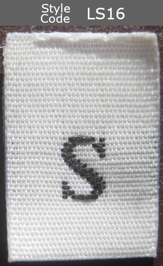 (Adult) Number & Letter Size Clothing Labels (stock labels)