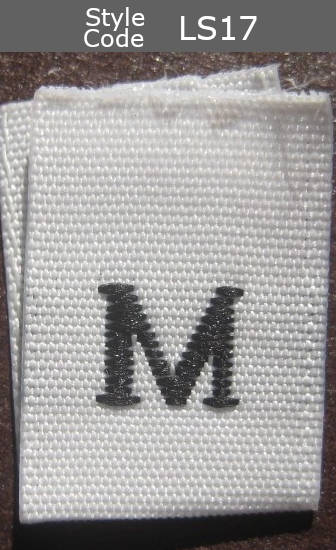 (Adult) Number & Letter Size Clothing Labels (stock labels)