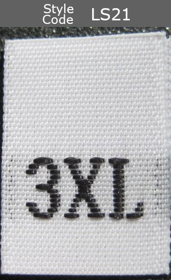 (Adult) Number & Letter Size Clothing Labels (stock labels)