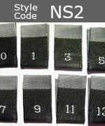 (Adult) Number & Letter Size Clothing Labels (stock labels)