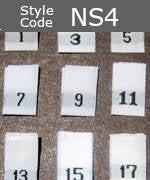 (Adult) Number & Letter Size Clothing Labels (stock labels)