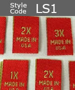 (Adult) Number & Letter Size Clothing Labels (stock labels)