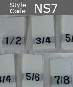(Adult) Number & Letter Size Clothing Labels (stock labels)