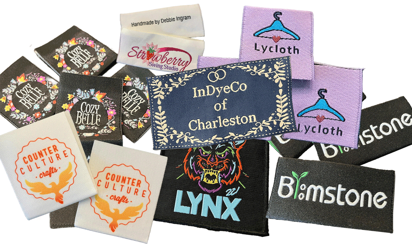 customized woven clothing labels, sewing labels, apparel labels, tags ...