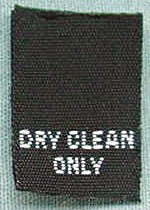 Dry Cleaning Clothing Labels (stock labels)