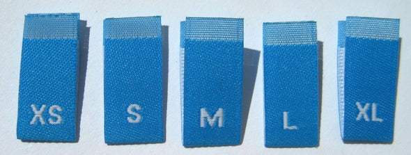 (Adult) Number & Letter Size Clothing Labels (stock labels)