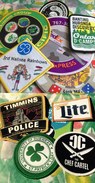 woven patches and badges