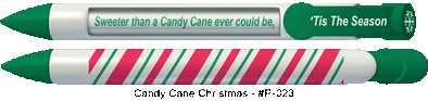 Personalized Candy Cane Christmas Pens