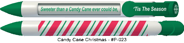 Personalized Candy Cane Christmas Pens
