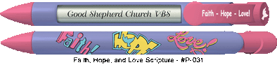 Personalized Faith Hope And Love Scripture Pens