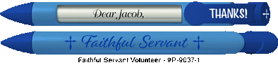 Personalized Faithful Servant Volunteer Pens