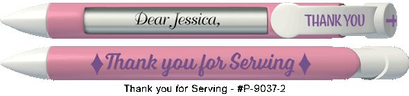 Personalized Thank You For Serving Volunteer Pens