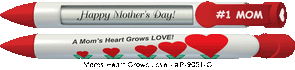 Personalized Moms Heart Grows Love Pens