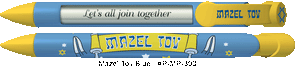 Personalized Mazel Tov Blue Pens