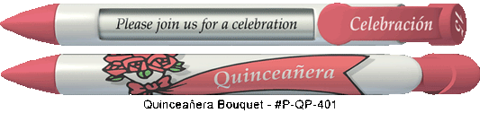 Personalized Quinceanera Bouquet Pens
