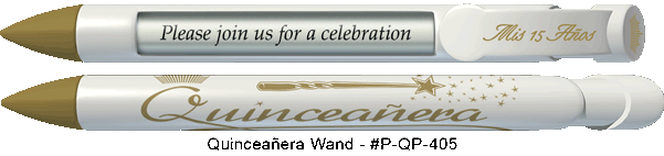 Personalized Quinceanera Wand Pens