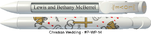 Personalized Christian Wedding Pens