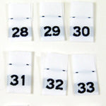(Adult) Number & Letter Size Clothing Labels (stock labels) – Custom ...