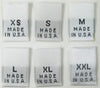 (Adult) Number & Letter Size Clothing Labels (stock labels)
