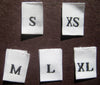 (Adult) Number & Letter Size Clothing Labels (stock labels)